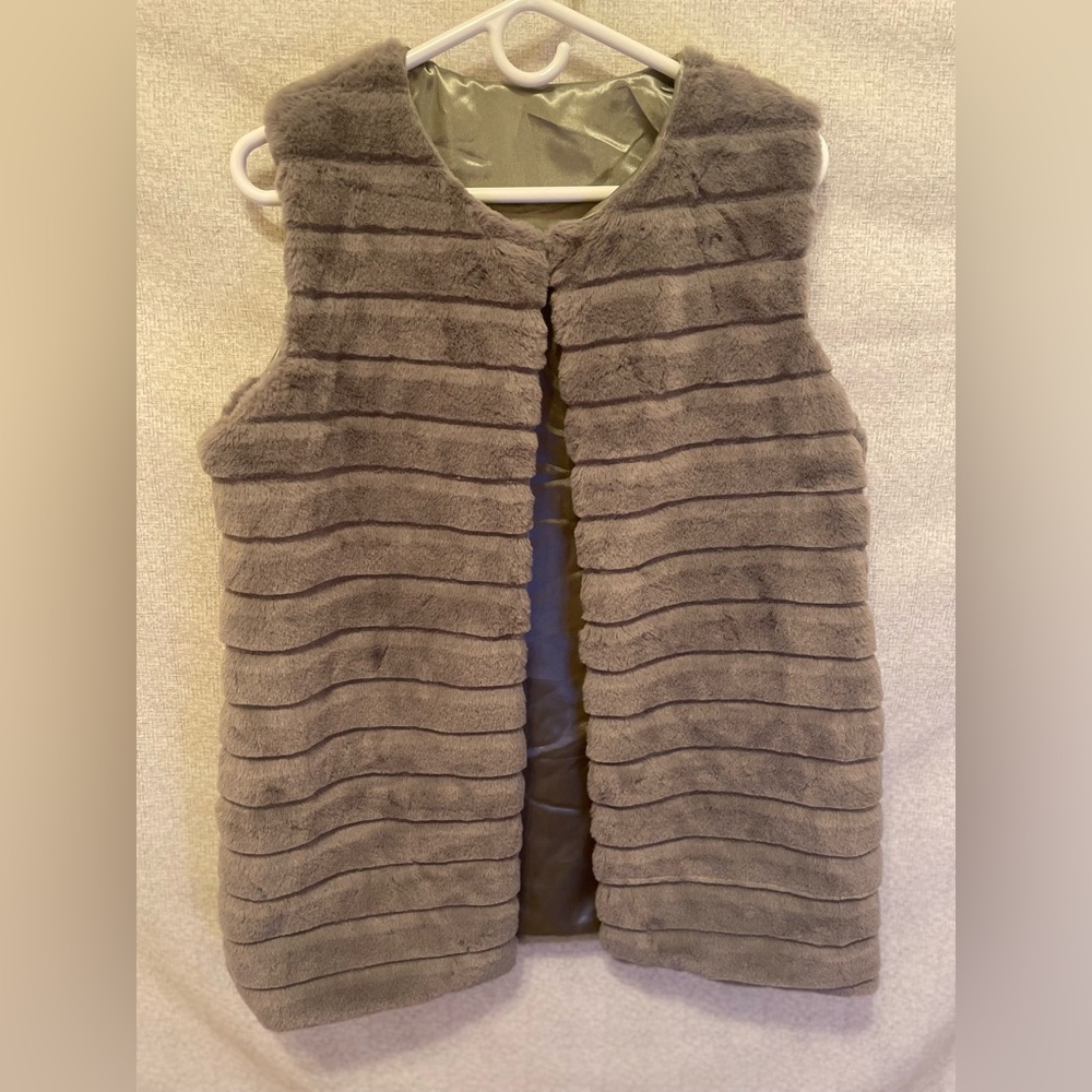 Gray Fur Vest